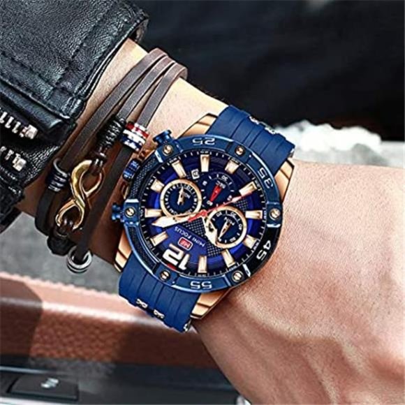 Men Watch Casual Wrist Watches Chronograph/Waterproof/Luminous/Calendar/24 Hours - Picture 5 of 5